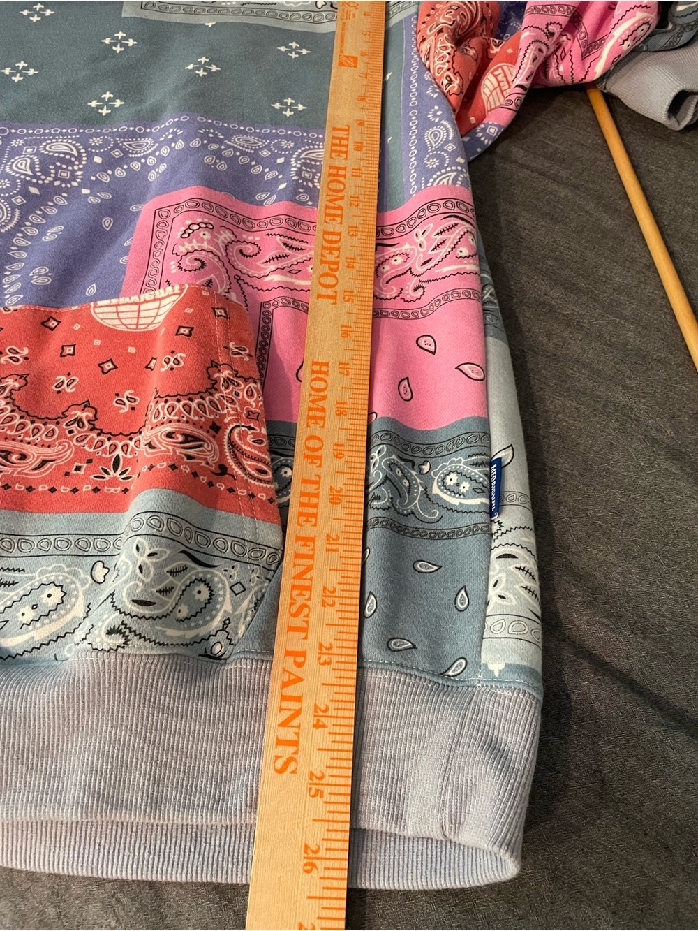 MEDAIGUAL Bandana Paisley Multicolor Fleece Pullover Hoodie Pockets Drawstring L - Picture 5 of 8